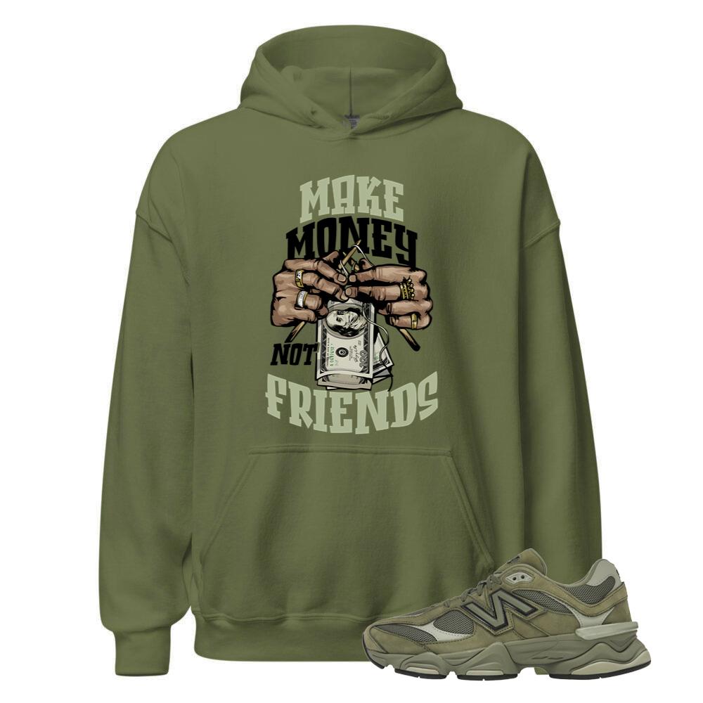 New Balance 9060 Dark Olivine Shirt to Match Make Money Not Friends, Hoodie U9060ZGD Match Sneaker Tee