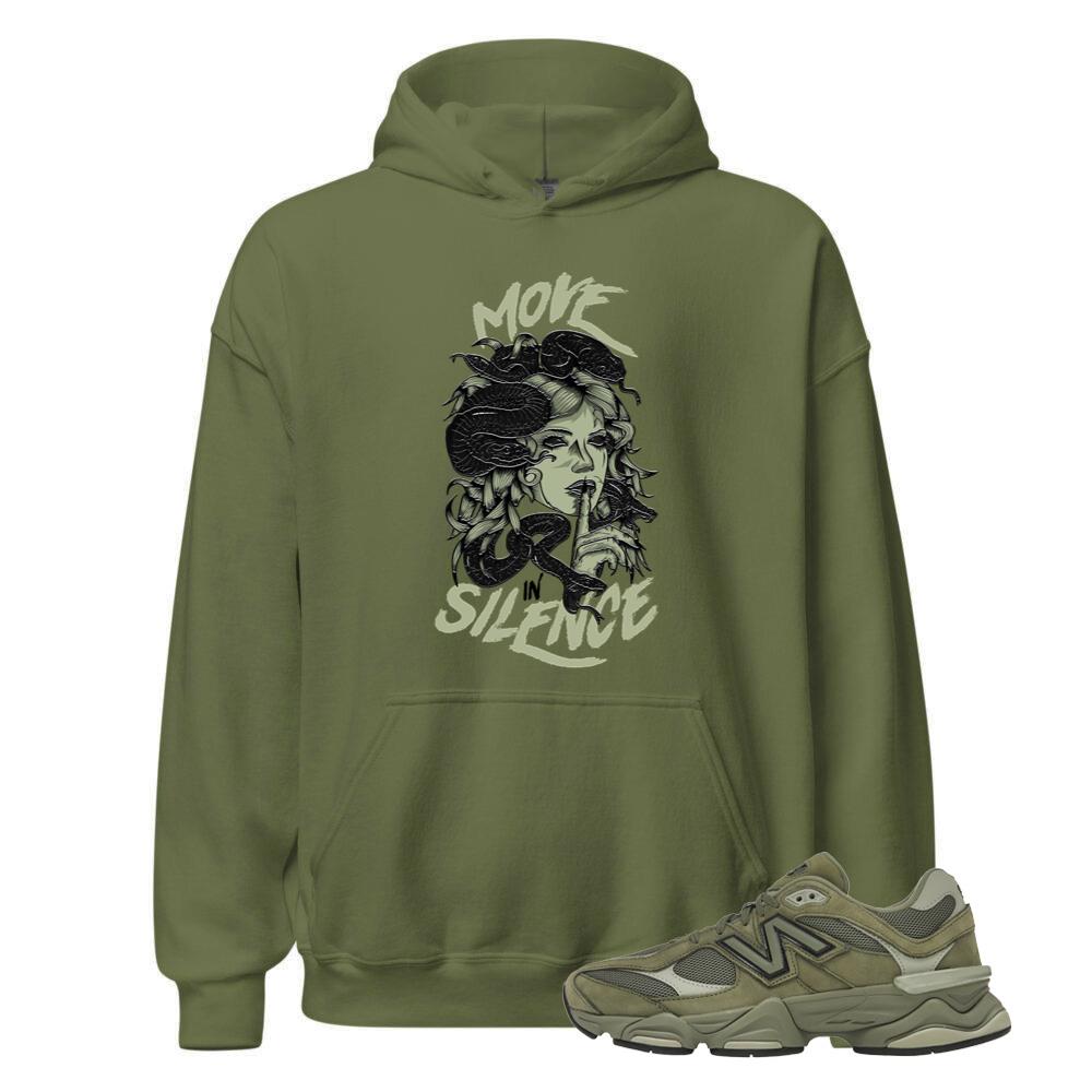 New Balance 9060 Dark Olivine Shirt to Match Move Silence, Hoodie U9060ZGD Match Sneaker Tee