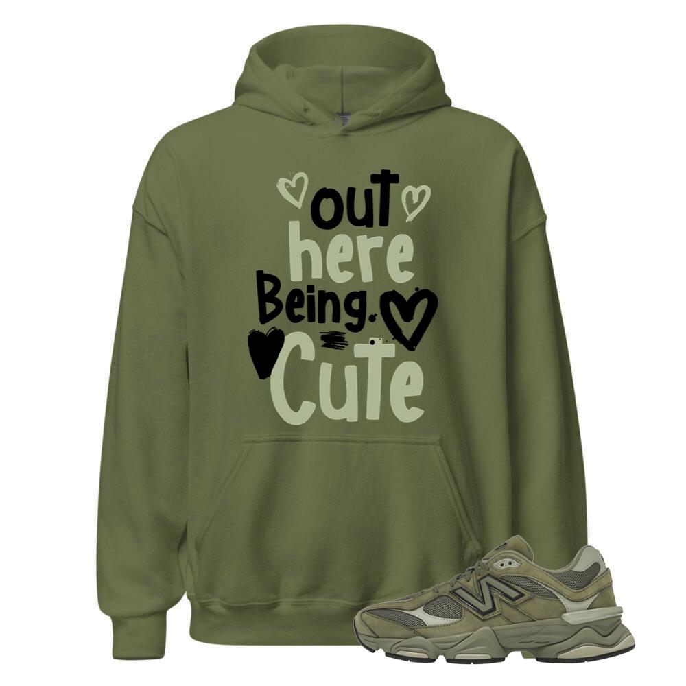 New Balance 9060 Dark Olivine Shirt to Match Out Here Being Cute Art, Hoodie U9060ZGD Match Sneaker Tee