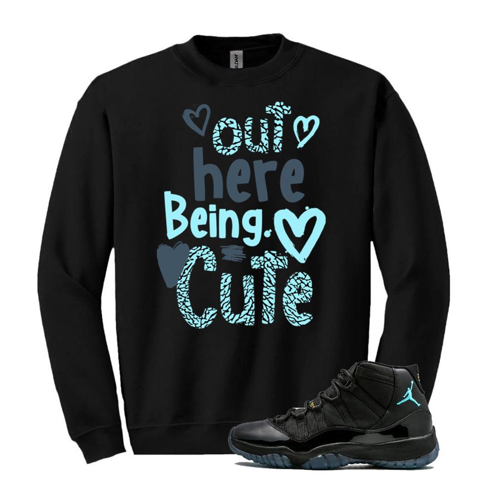 11 Retro Gamma Blue Sweatshirt To Match Out Here Being Cute Sweatshirt 2025