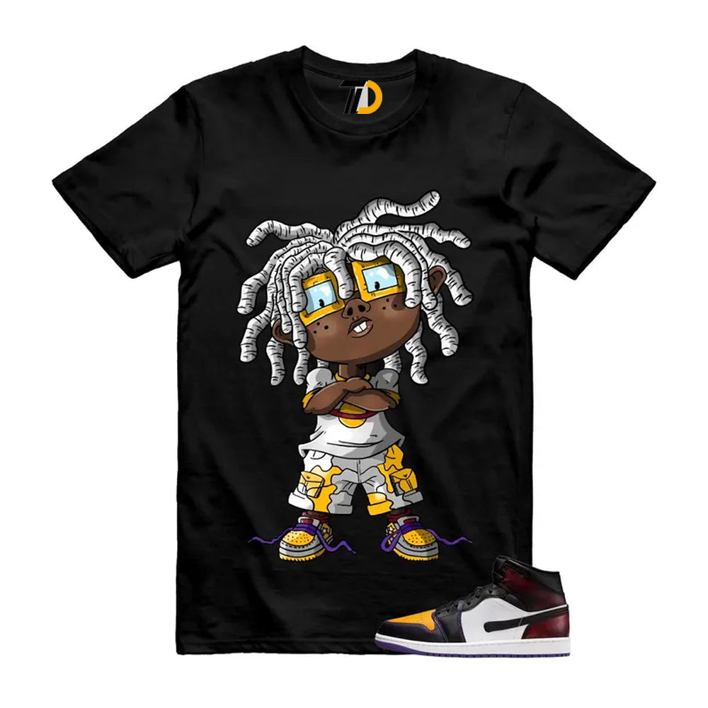 1 LA to Chicago Black White Red Court Purple Yellow Mid Shirt To Match Chongo T-Shirt 2026