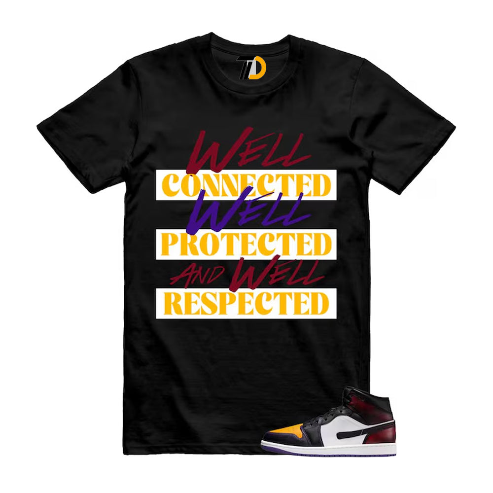 1 LA to Chicago Black White Red Court Purple Yellow Mid Shirt To Match Well T-Shirt 2026