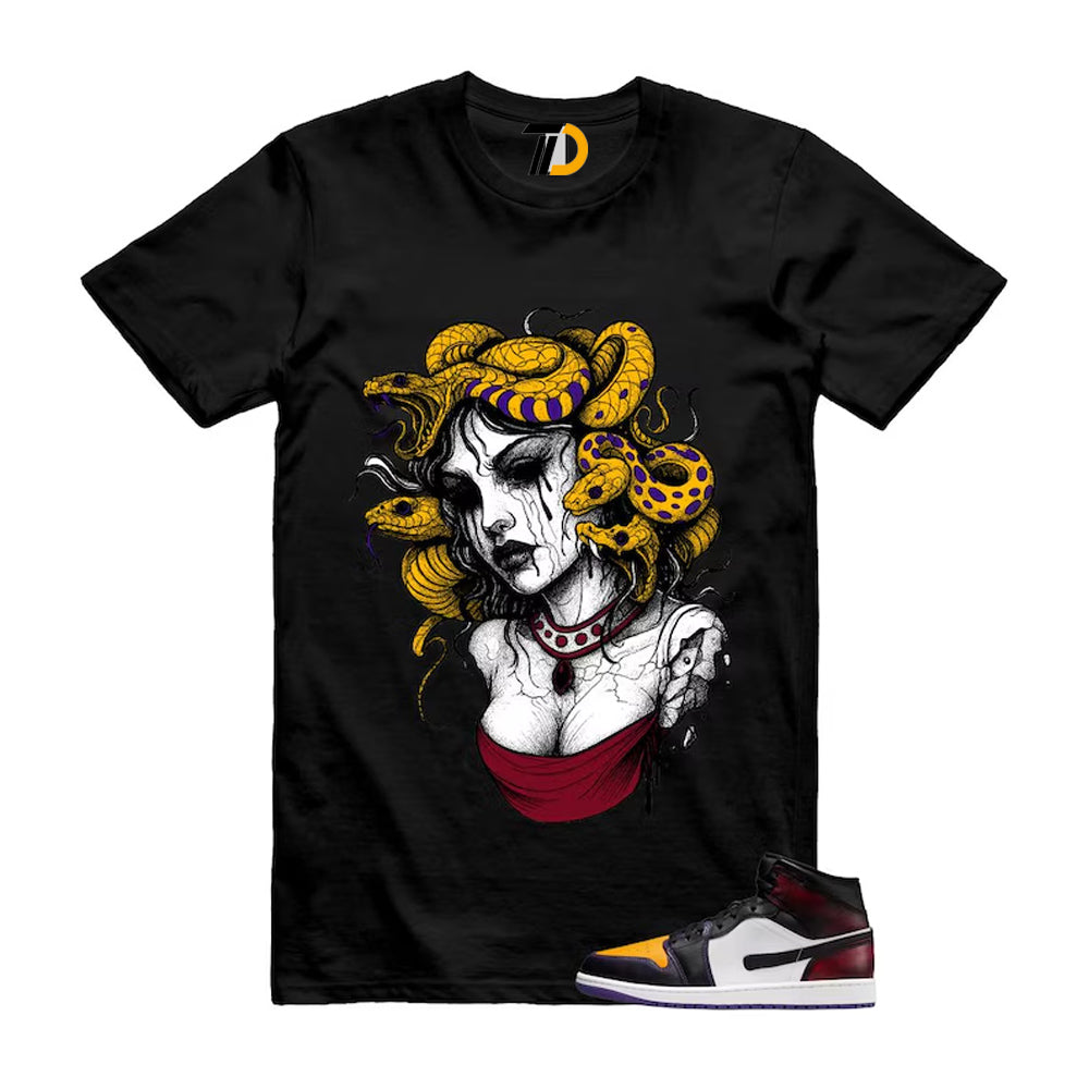 1 LA to Chicago Black White Red Court Purple Yellow Mid Shirt To Match Snakes T-Shirt 2026