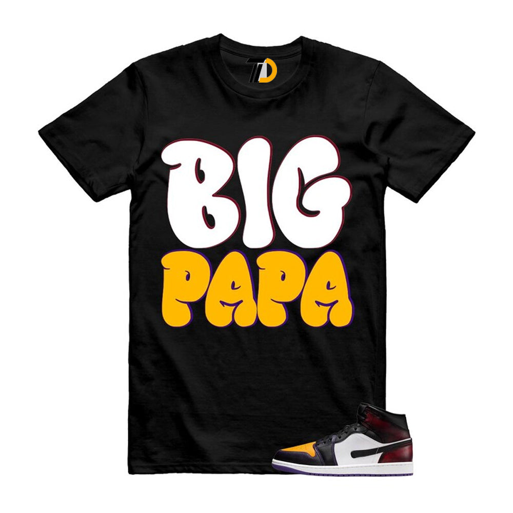 1 LA to Chicago Black White Red Court Purple Yellow Mid Shirt To Match Big Papa T-Shirt 2026