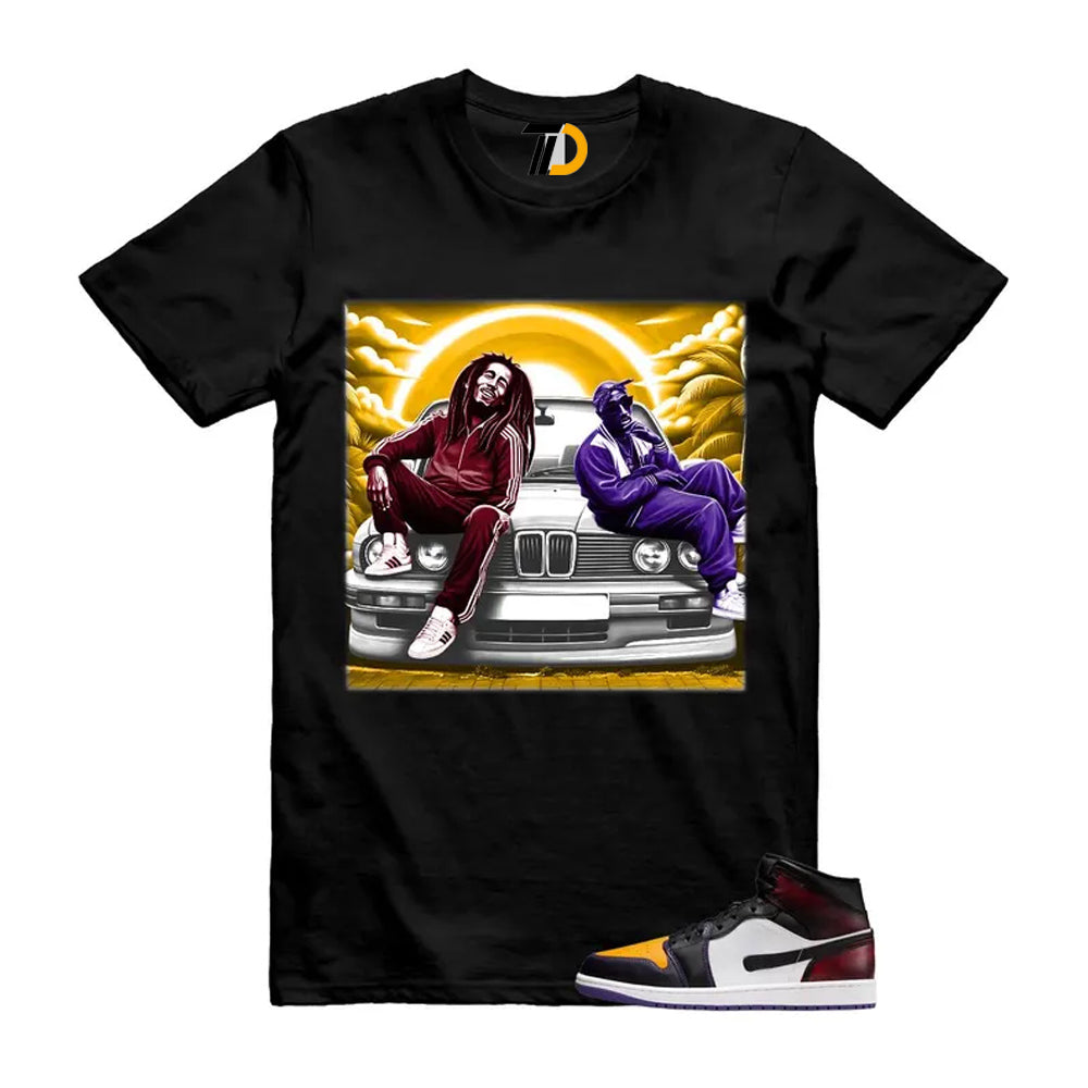 1 LA to Chicago Black White Red Court Purple Yellow Mid Shirt To Match Bob Pac T-Shirt 2026