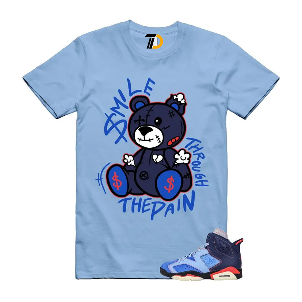 6 Blueberry Awake NY Midnight Navy Infrared 23 Game Shirt To Match Smile Through The Pain T-Shirt 2026