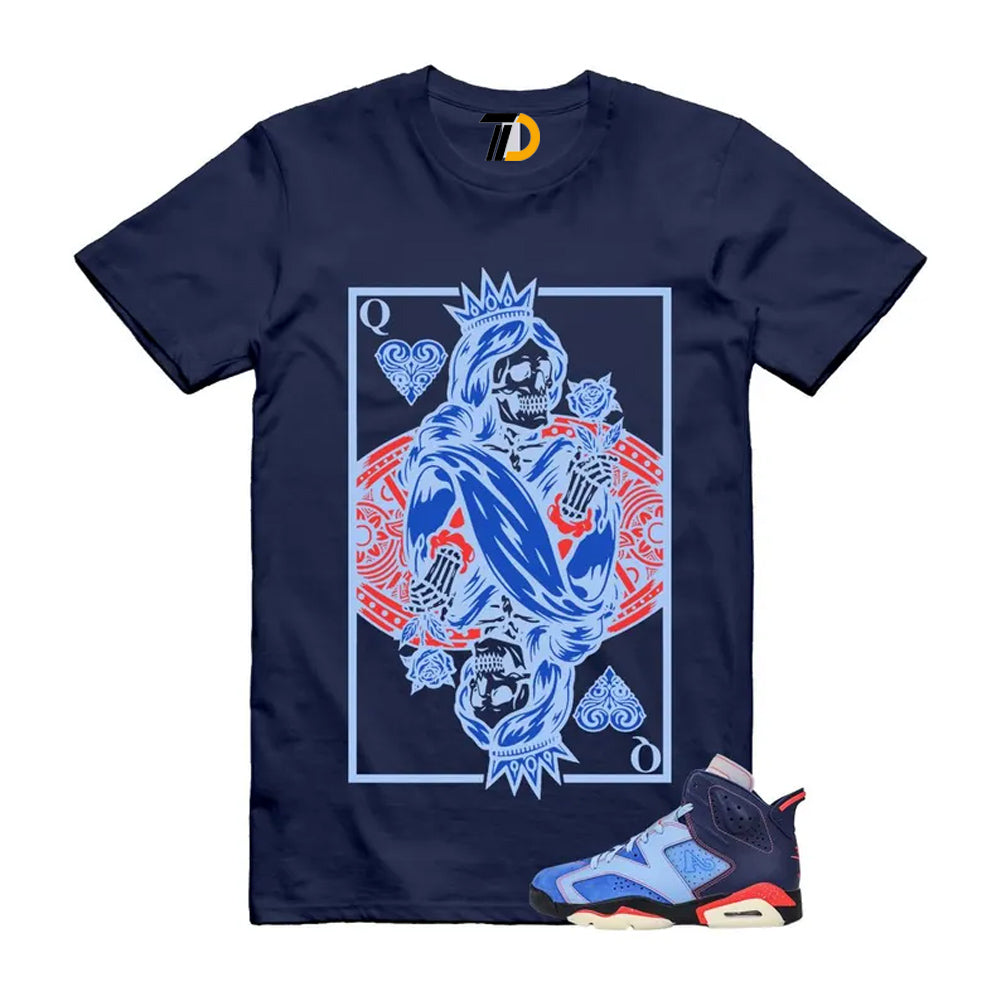 6 Blueberry Awake NY Midnight Navy Infrared 23 Game Shirt To Match Queen Card T-Shirt 2026