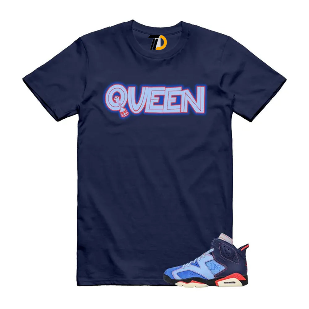 6 Blueberry Awake NY Midnight Navy Infrared 23 Game Shirt To Match Queen T-Shirt 2026