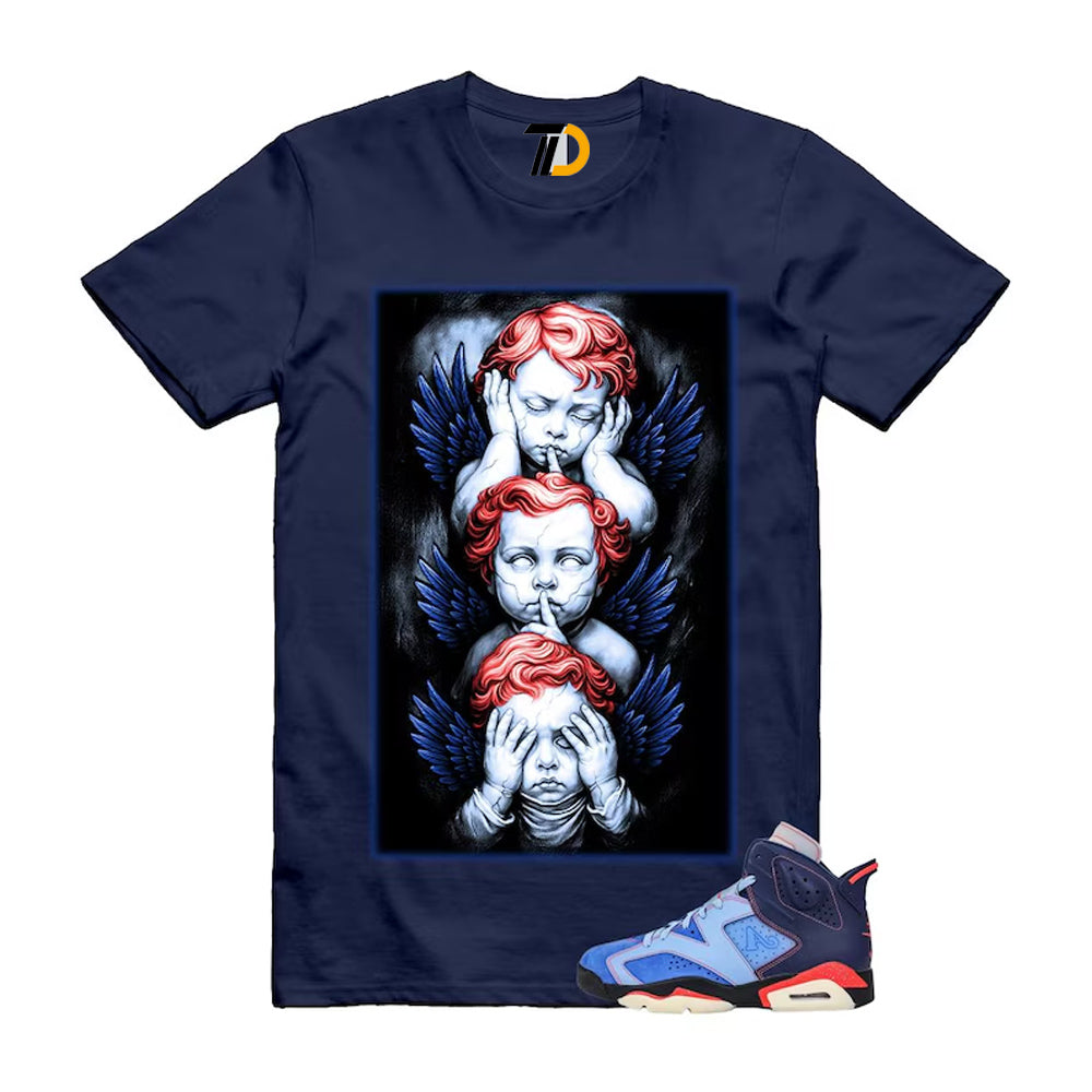 6 Blueberry Awake NY Midnight Navy Infrared 23 Game Shirt To Match No Evil T-Shirt 2026