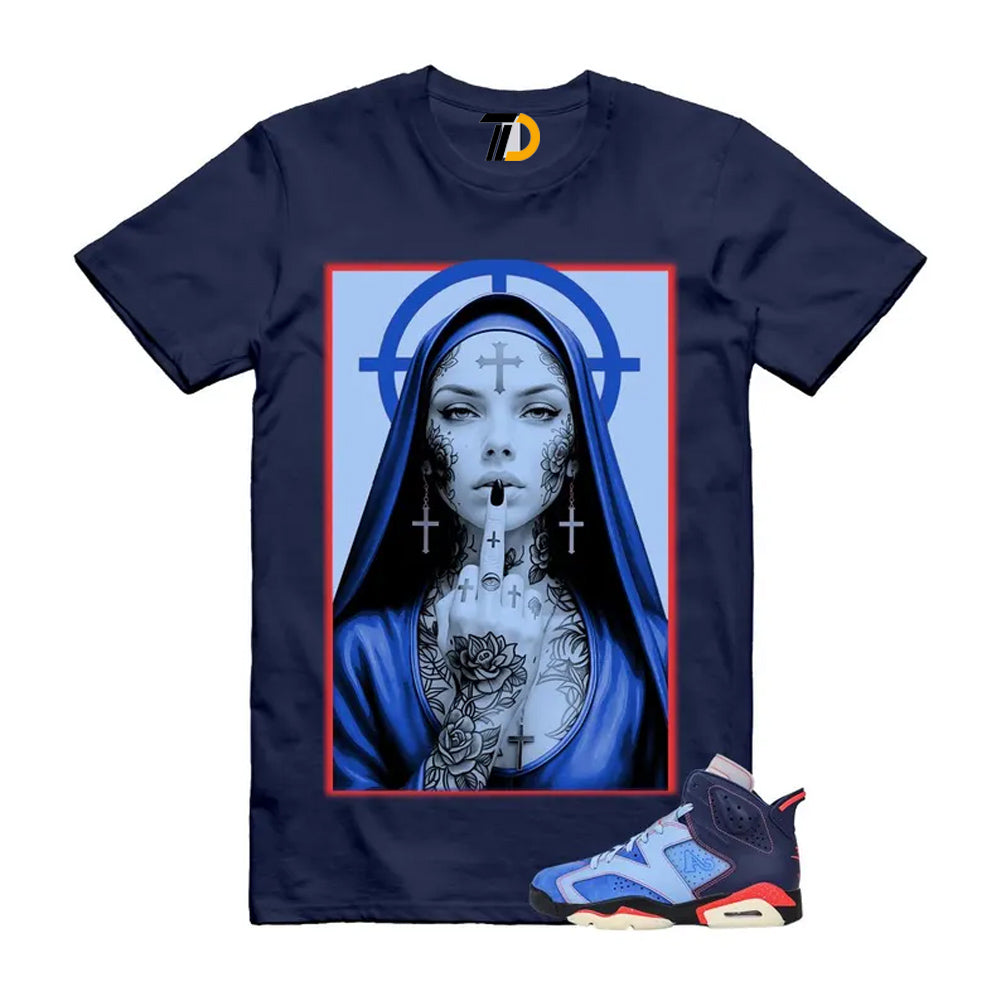 6 Blueberry Awake NY Midnight Navy Infrared 23 Game Shirt To Match Nun T-Shirt 2026