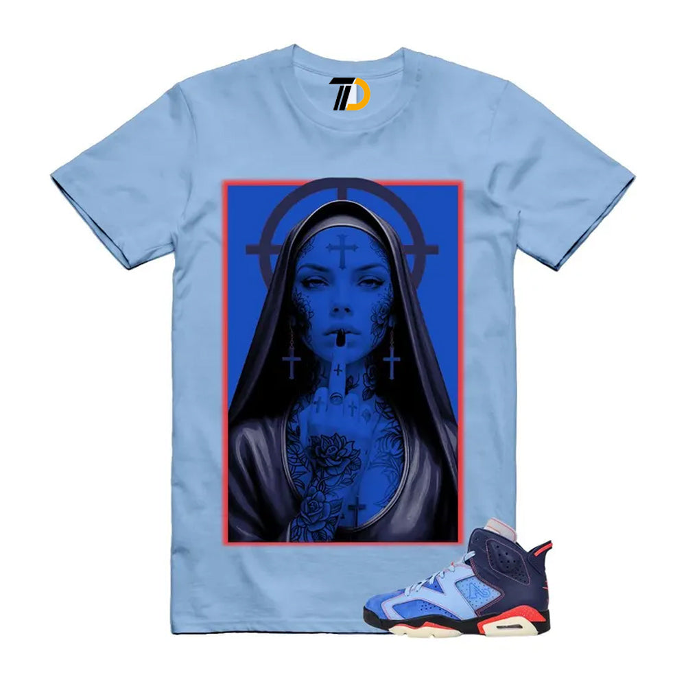 6 Blueberry Awake NY Midnight Navy Infrared 23 Game Shirt To Match Nun T-Shirt 2026