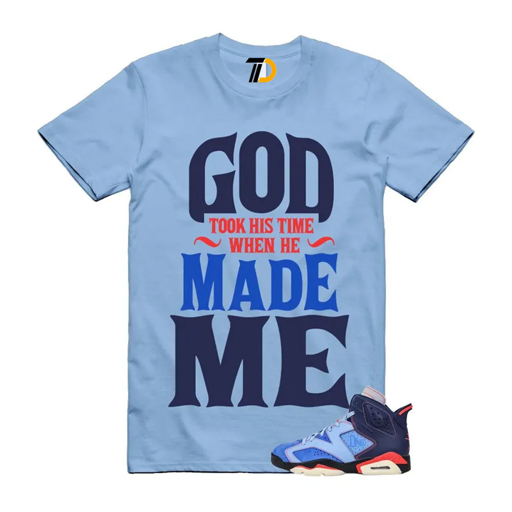 6 Blueberry Awake NY Midnight Navy Infrared 23 Game Shirt To Match God Took His Time T-Shirt 2026