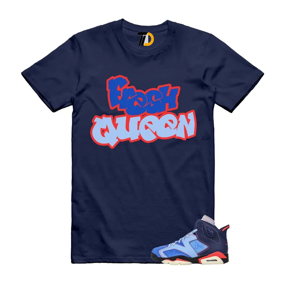 6 Blueberry Awake NY Midnight Navy Infrared 23 Game Shirt To Match Fresh Queen T-Shirt 2026