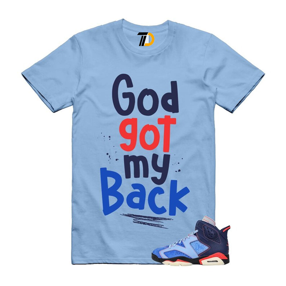 6 Blueberry Awake NY Midnight Navy Infrared 23 Game Shirt To Match God Got My Back T-Shirt 2026