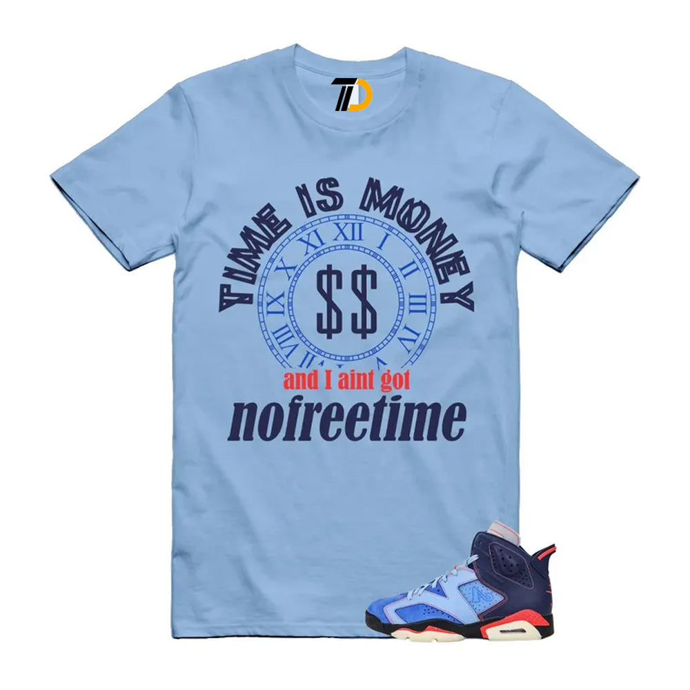 6 Blueberry Awake NY Midnight Navy Infrared 23 Game Shirt To Match Time Is Money T-Shirt 2026
