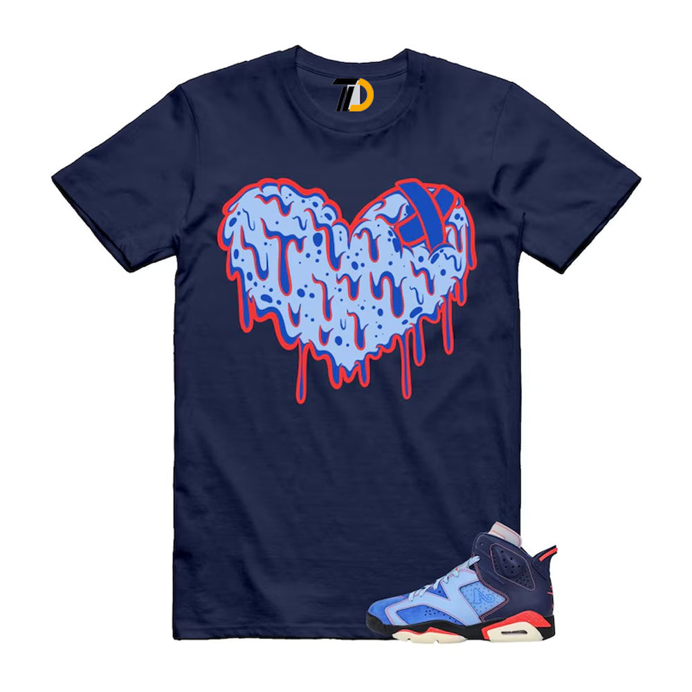 6 Blueberry Awake NY Midnight Navy Infrared 23 Game Shirt To Match Drippy Heart T-Shirt 2026