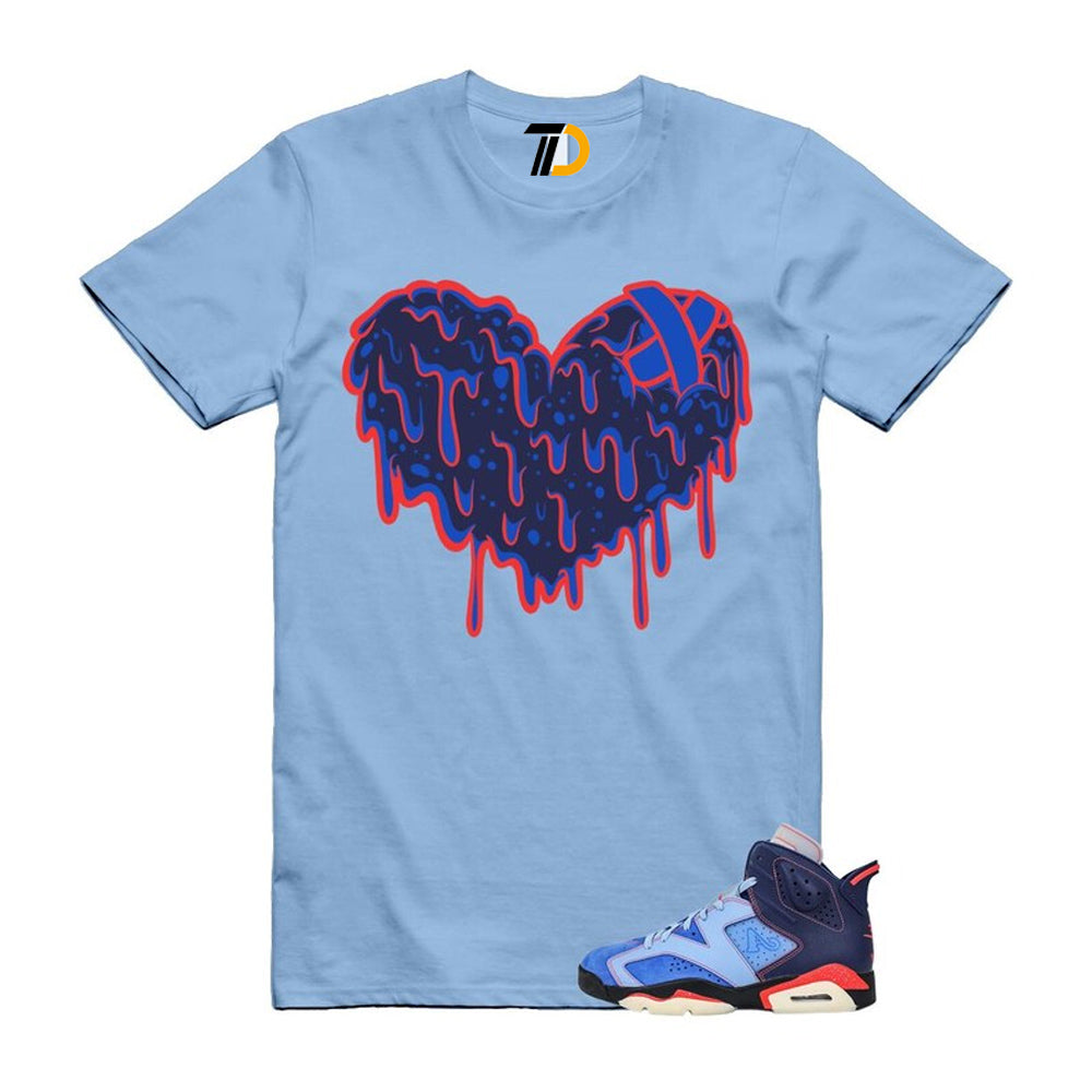 6 Blueberry Awake NY Midnight Navy Infrared 23 Game Shirt To Match Drippy Heart T-Shirt 2026