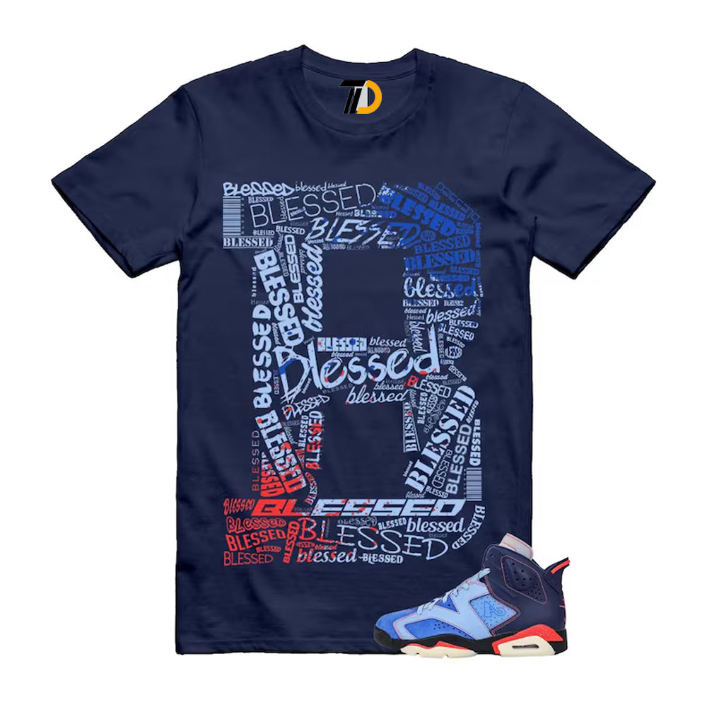 6 Blueberry Awake NY Midnight Navy Infrared 23 Game Shirt To Match B Blessed T-Shirt 2026