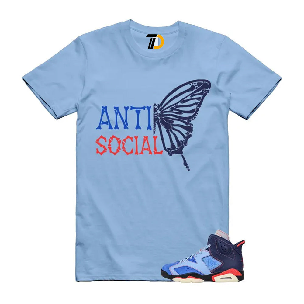 6 Blueberry Awake NY Midnight Navy Infrared 23 Game Shirt To Match Anti Social Butterfly T-Shirt 2026