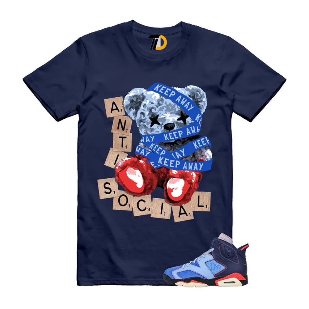 6 Blueberry Awake NY Midnight Navy Infrared 23 Game Shirt To Match Anti Social T-Shirt 2026