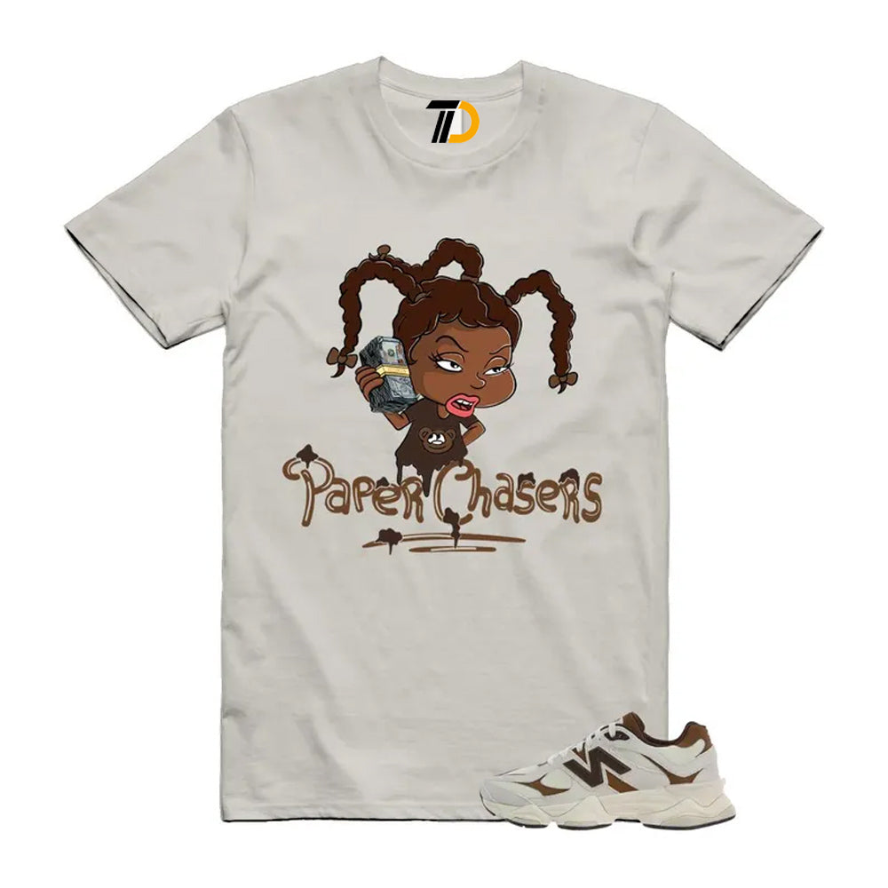 9060 Breakfast Tea Angora Brown Shirt To Match Paper Chasers T-Shirt 2026
