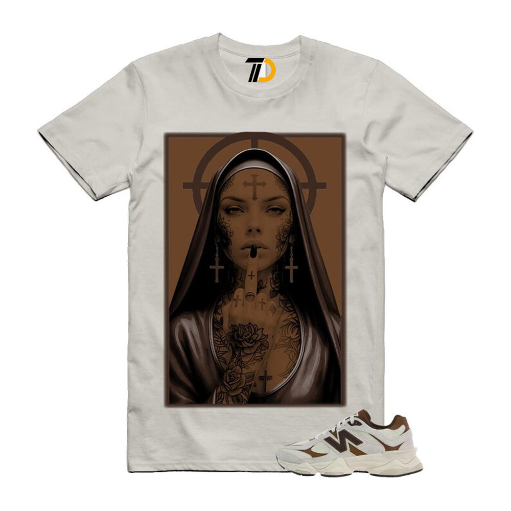 9060 Breakfast Tea Angora Brown Shirt To Match Nun T-Shirt 2026