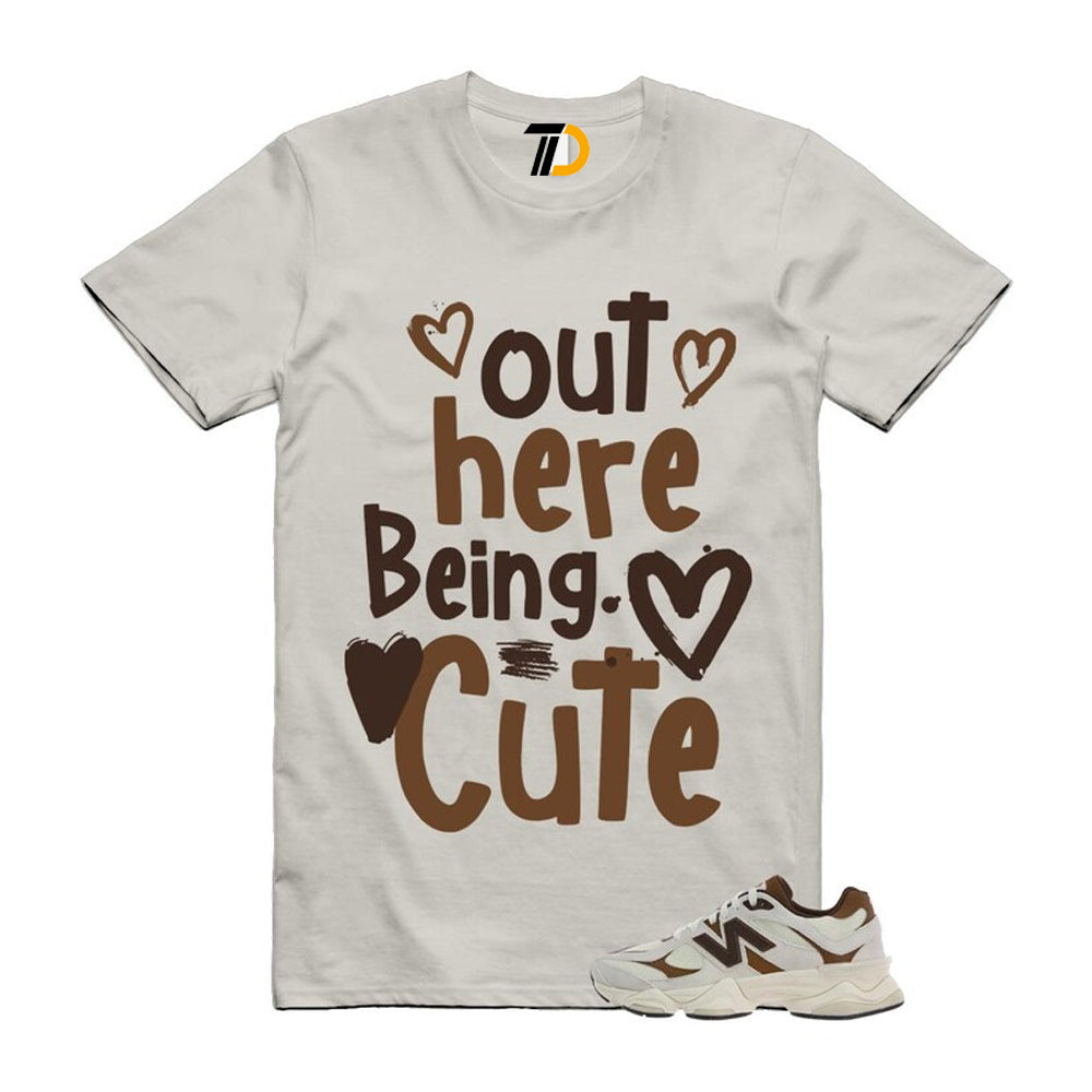 9060 Breakfast Tea Angora Brown Shirt To Match Out Here Being Cute T-Shirt 2026