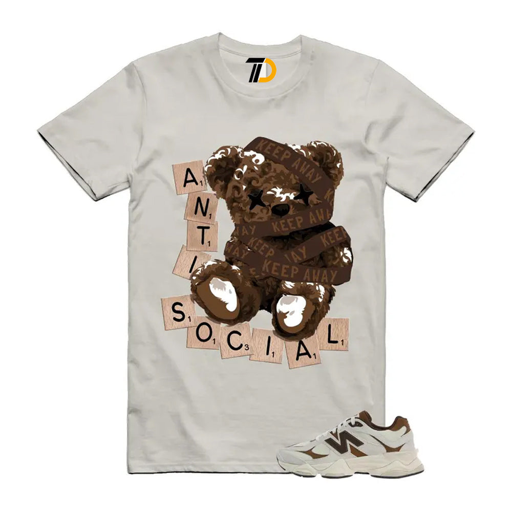 9060 Breakfast Tea Angora Brown Shirt To Match Anti Social T-Shirt 2026