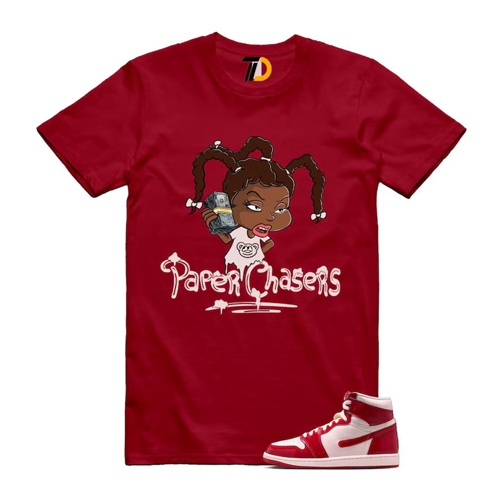 1 Nails & Grails University Red Light Soft Pink High Shirt To Match Paper Chasers T-Shirt 2026