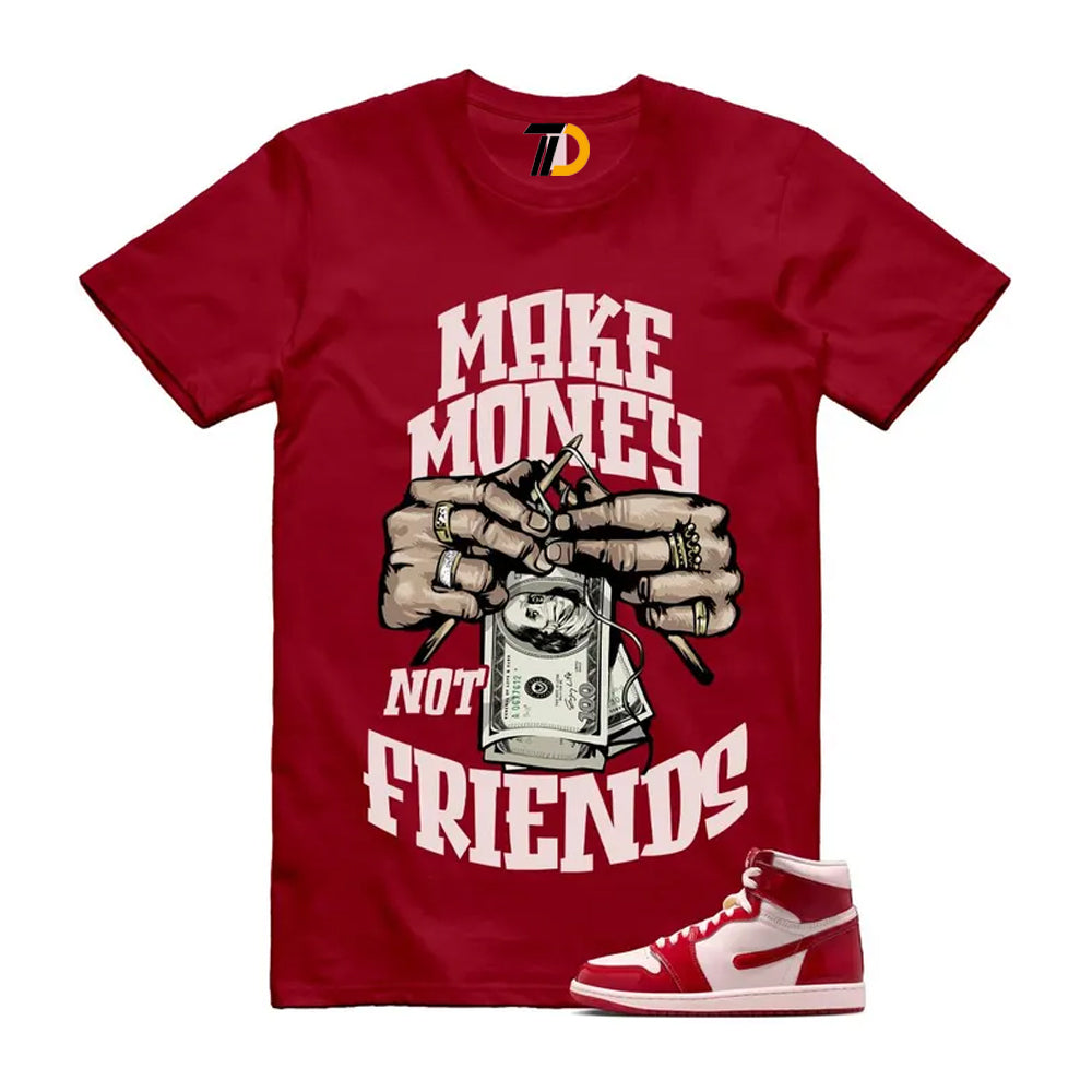 1 Nails & Grails University Red Light Soft Pink High Shirt To Match Make Money Not Friends T-Shirt 2026