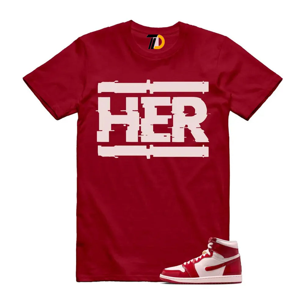 1 Nails & Grails University Red Light Soft Pink High Shirt To Match Her T-Shirt 2026