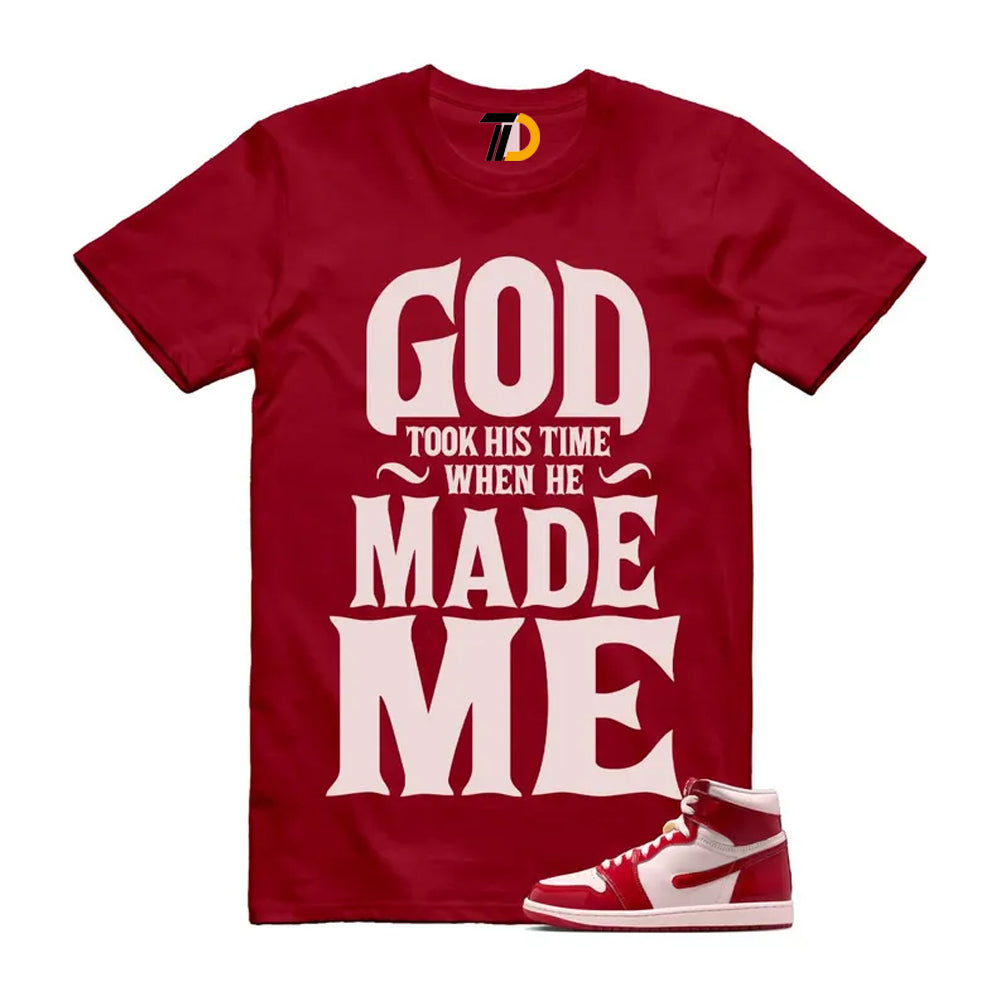 1 Nails & Grails University Red Light Soft Pink High Shirt To Match God Took His Time T-Shirt 2026
