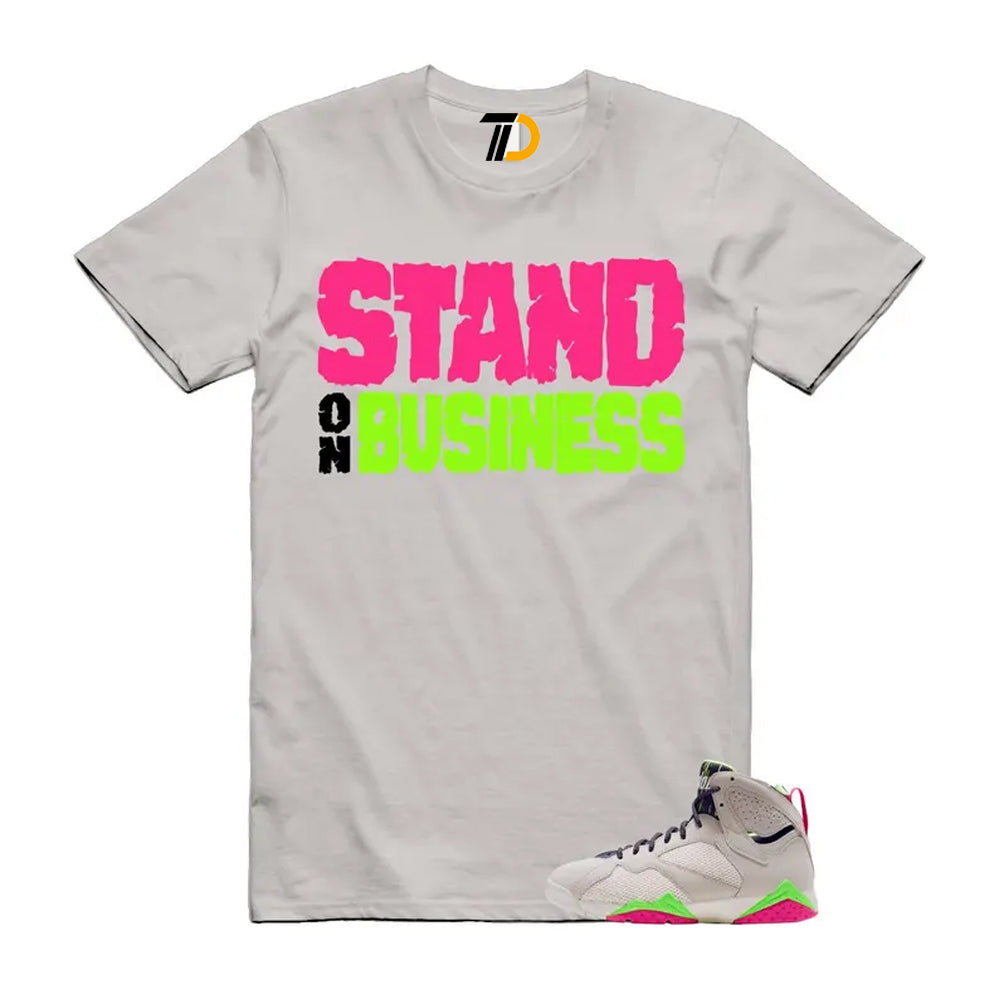 7 Tennis Day Pink Lime Blast Black Phantom Anthracite Shirt To Match Stand On Business T-Shirt 2026