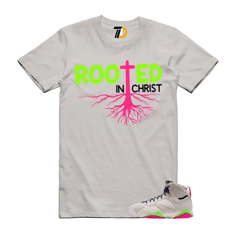 7 Tennis Day Pink Lime Blast Black Phantom Anthracite Shirt To Match Rooted In Christ T-Shirt 2026