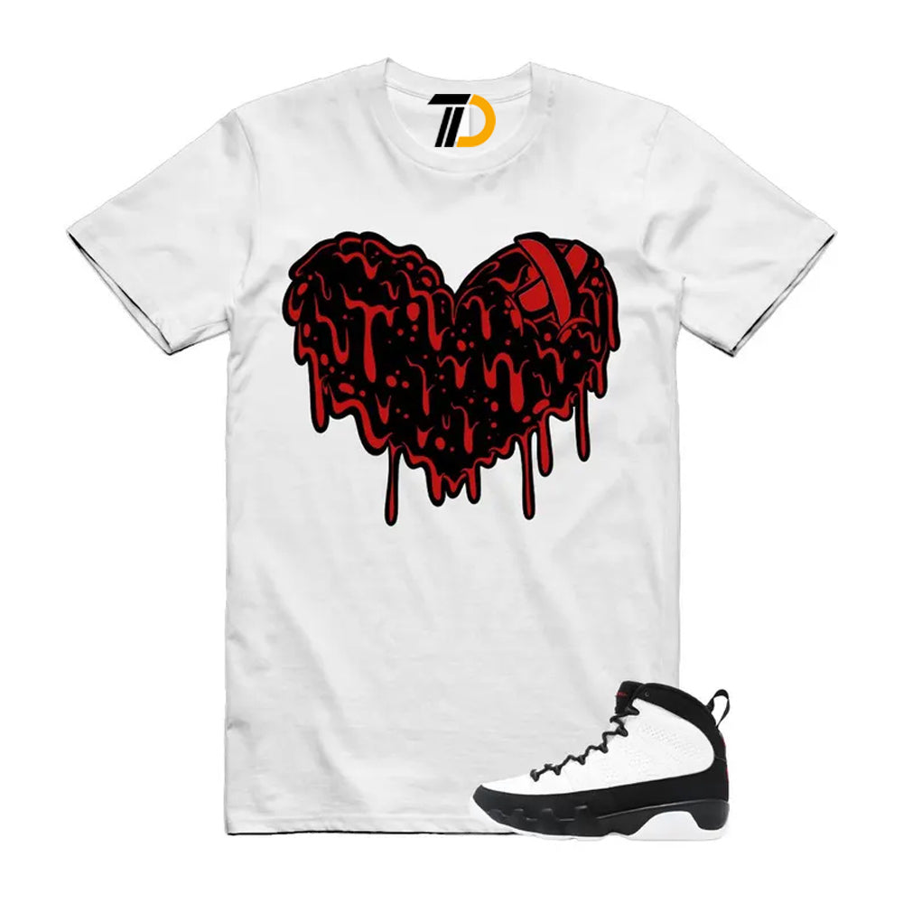 AJ 9 OG Space Jam Shirt To Match Space Jam 9s, Drippy Heart Streetwear T-Shirt 2026