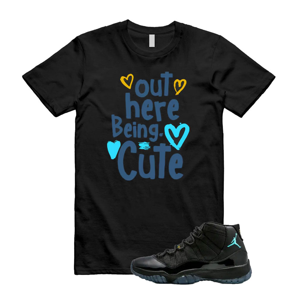 Jordan 11 Gamma Blue Shirt to Match Out Here Being Cute Design 378037-006 Match Sneaker Tee
