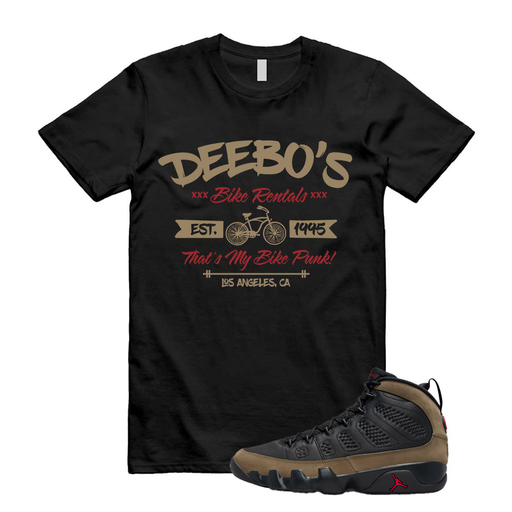 9 Olive 2024 Black True Red Light 1993 T Shirt Match Deebo’s Bike Rentals T-Shirt, Match Sneaker Tee