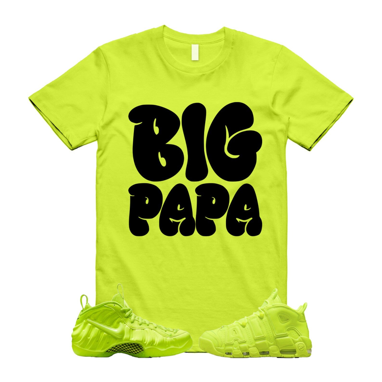 Volt Uptempo Air More 96 Neon Yellow Foamposite Vapormax Plus Tennis Balls Shirt To Match Big Mama T-Shirt 2022