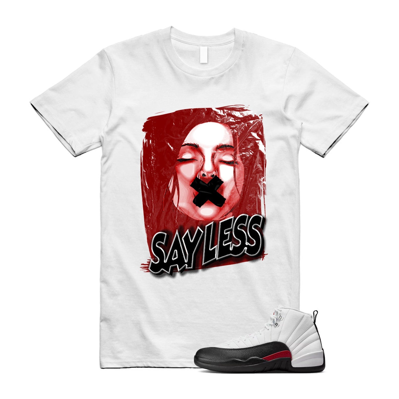 12 Taxi Flip White Gym Red Black Shirt To Match Sayless T-Shirt 2024