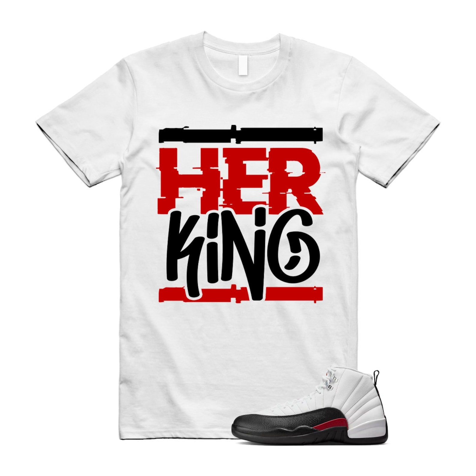 12 Taxi Flip White Gym Red Black Shirt To Match Her King T-Shirt 2024