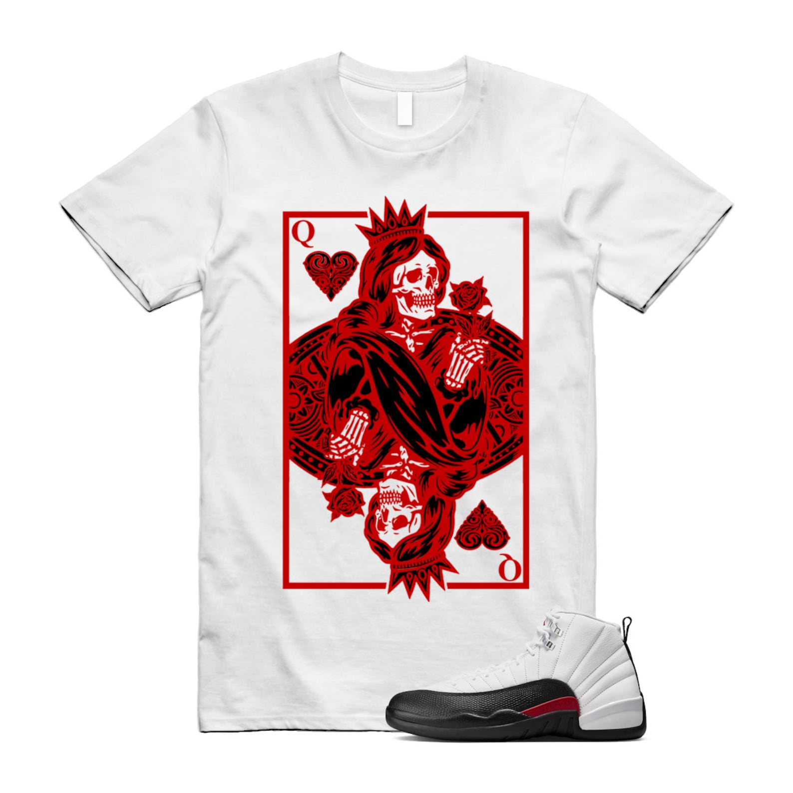 12 Taxi Flip White Gym Red Black Shirt To Match Queen Card T-Shirt 2024