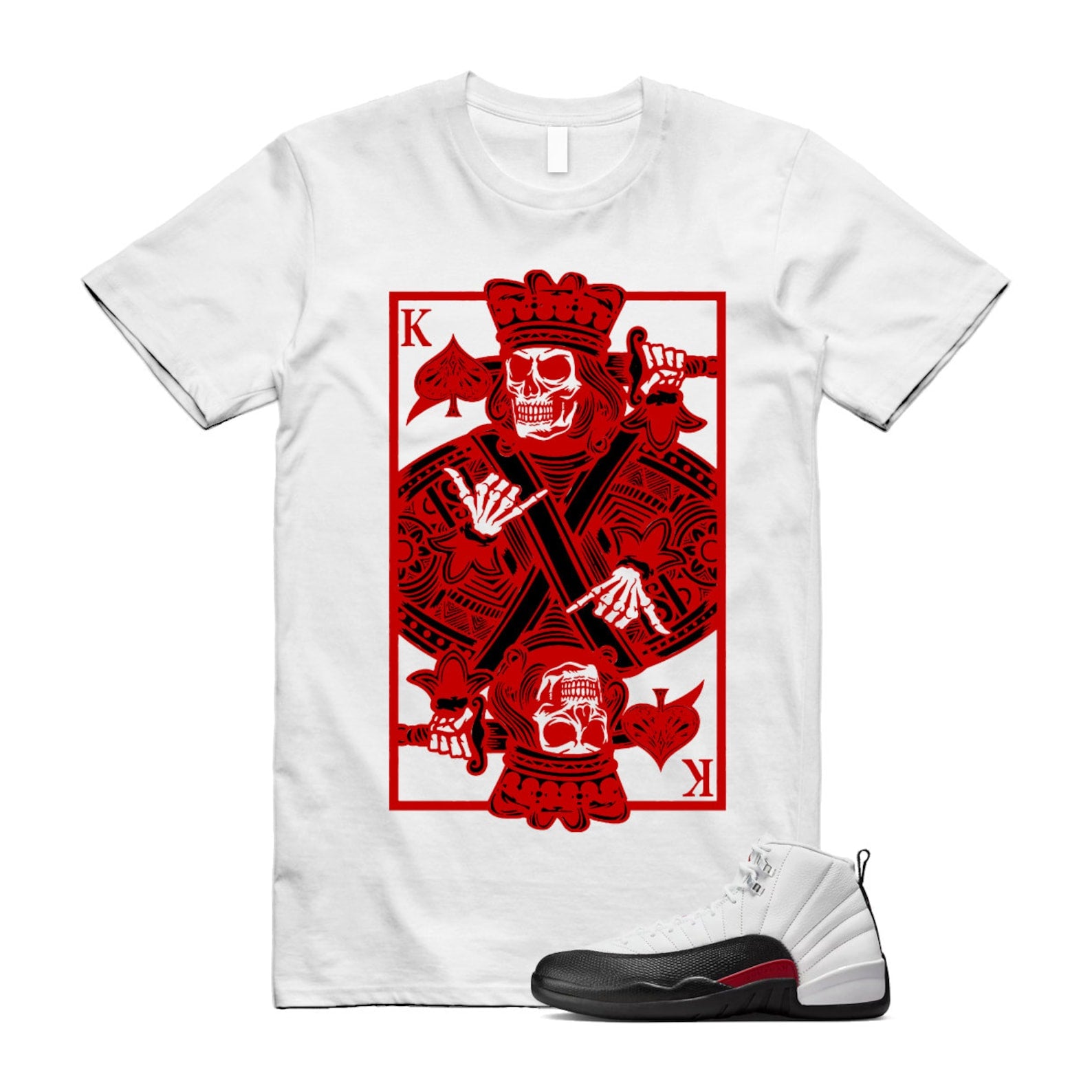 12 Taxi Flip White Gym Red Black Shirt To Match King Card T-Shirt 2024