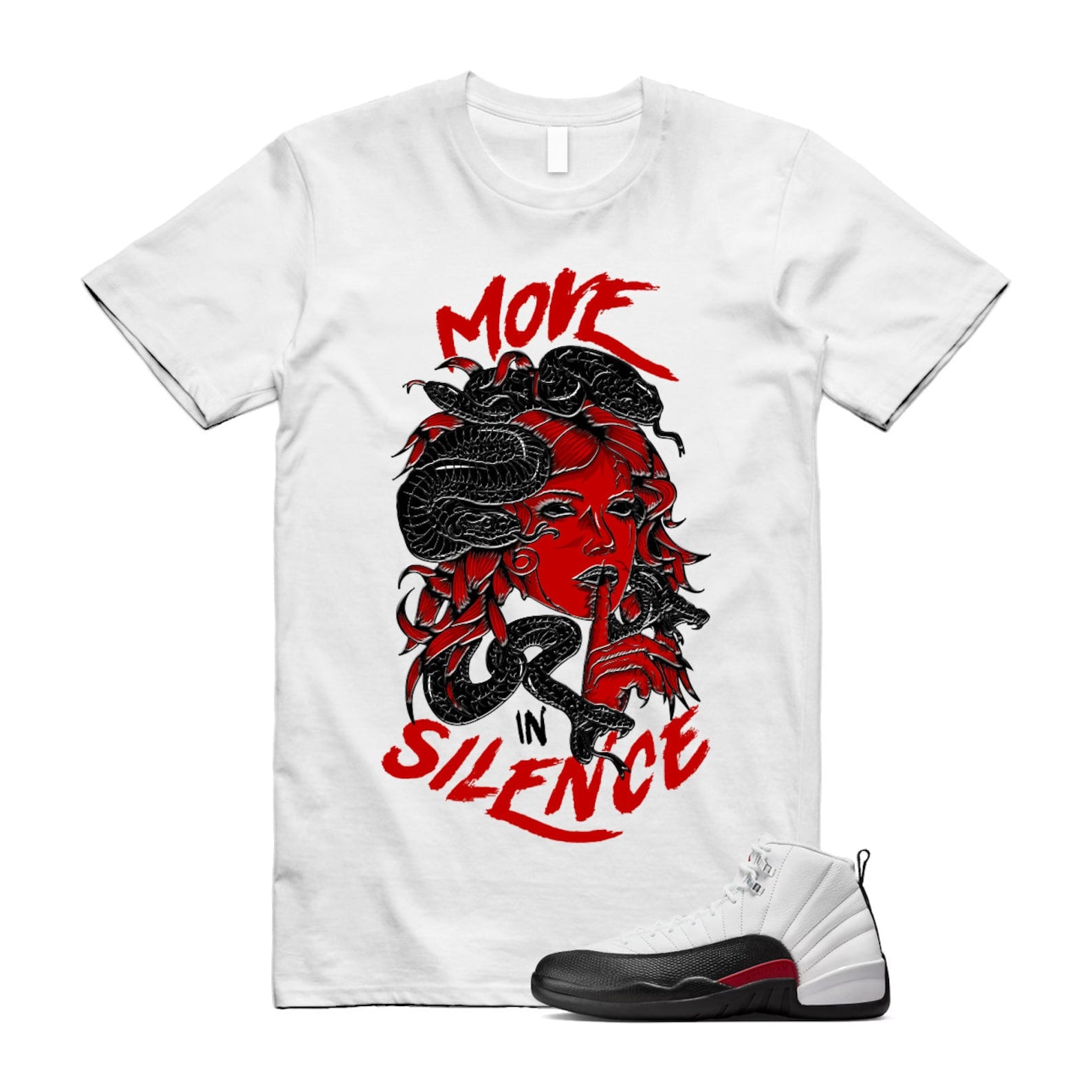 12 Taxi Flip White Gym Red Black Shirt To Match Move In Silence T-Shirt 2024