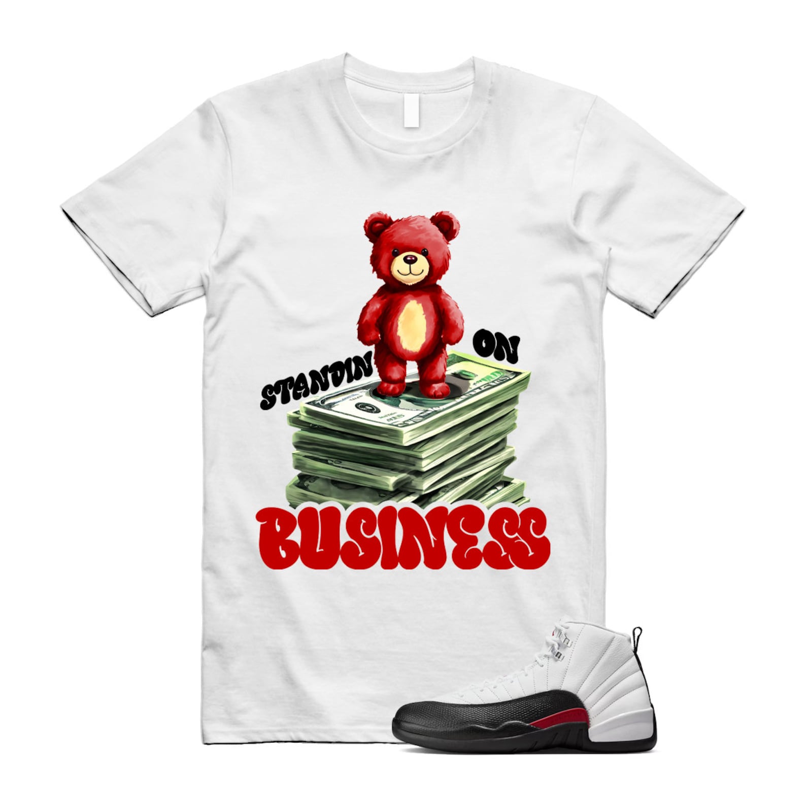 12 Taxi Flip White Gym Red Black Shirt To Match Business T-Shirt 2024