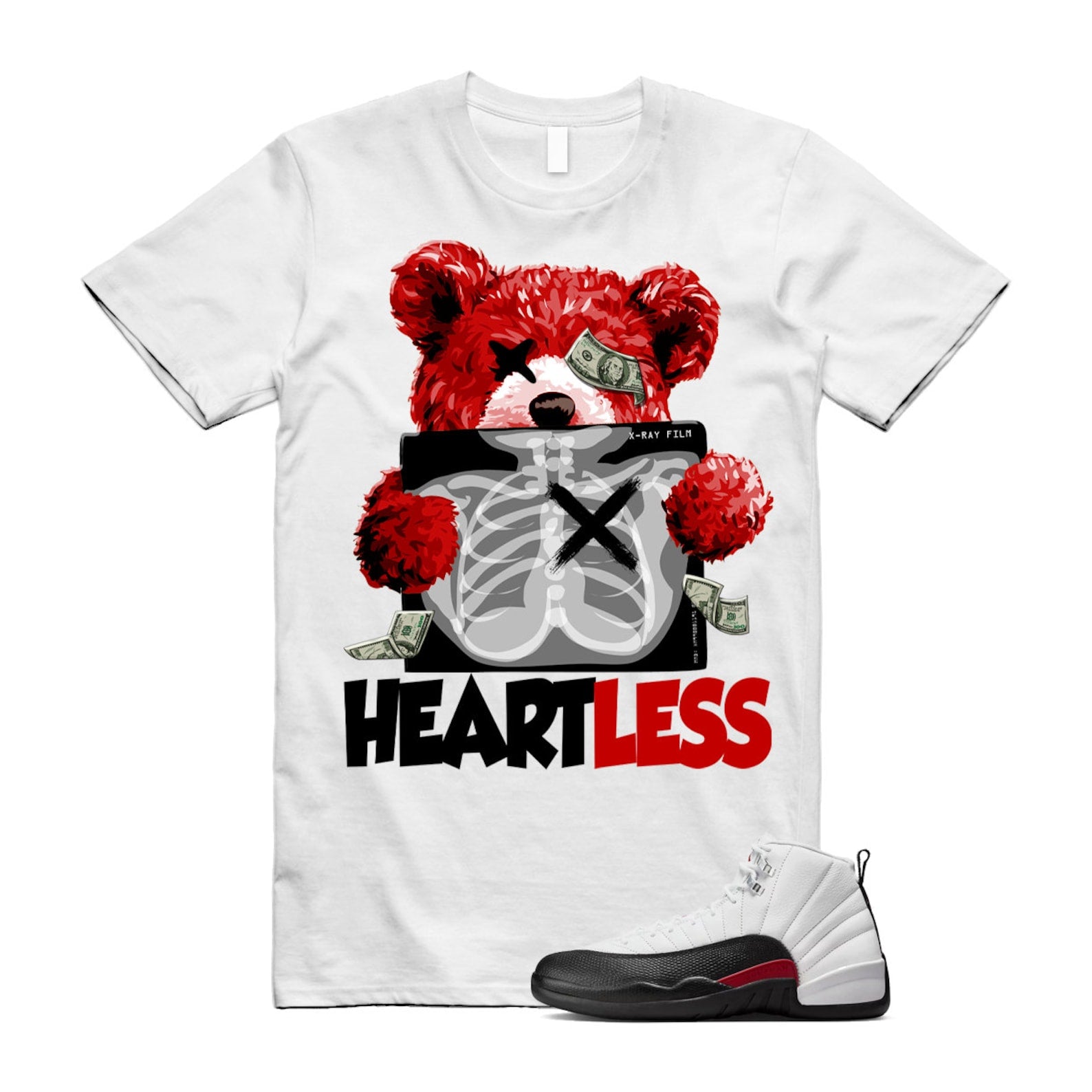 12 Taxi Flip White Gym Red Black Shirt To Match Heart T-Shirt 2024