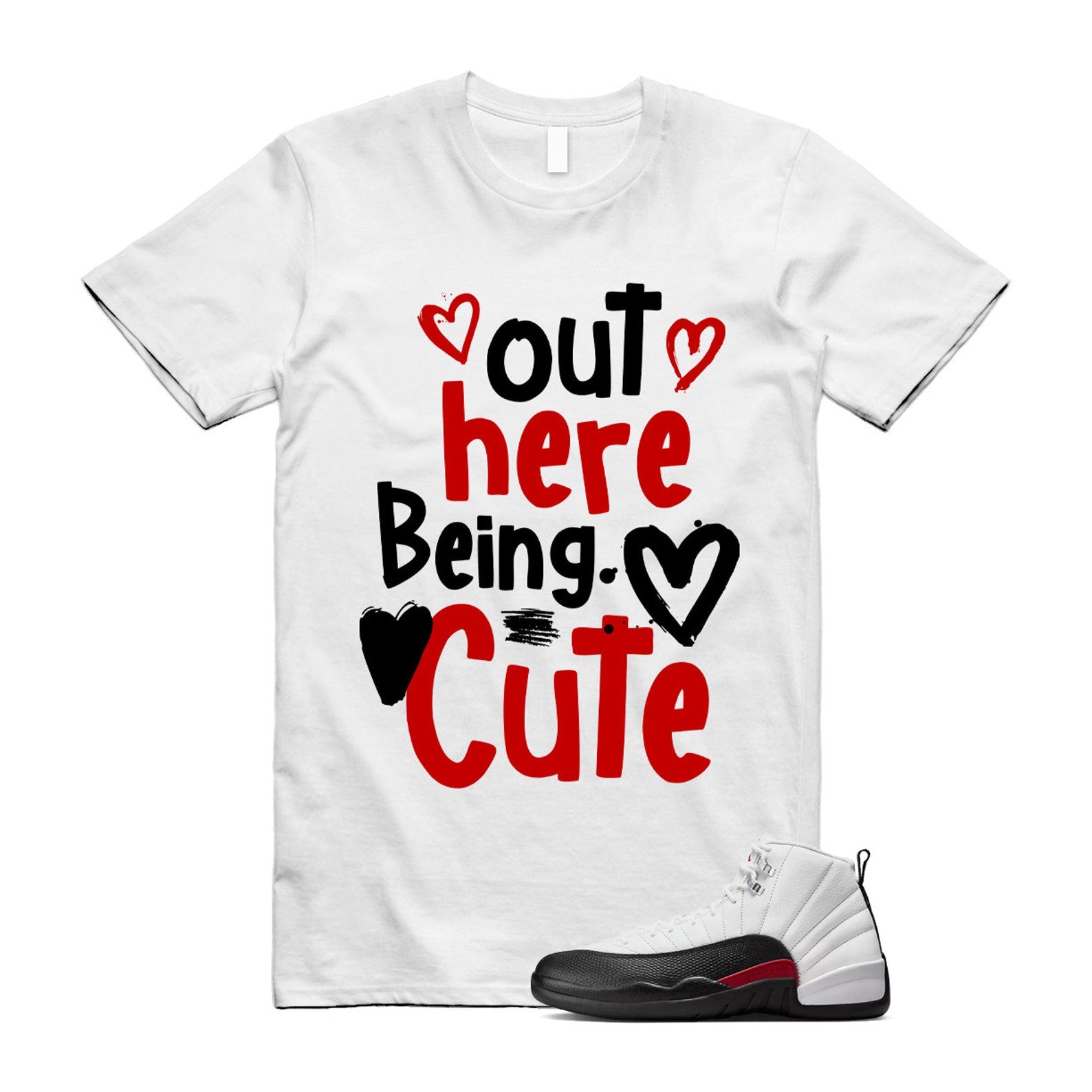 12 Taxi Flip White Gym Red Black Shirt To Match Out Here Being Cute T-Shirt 2024