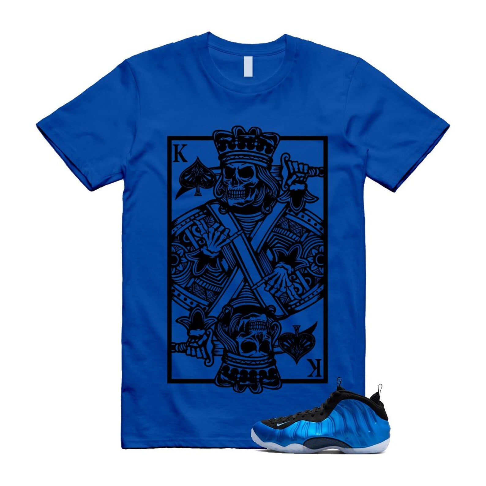 Foamposite One Royal Blue KC Shirt to Match FQ8181-511 Match Sneaker Tee