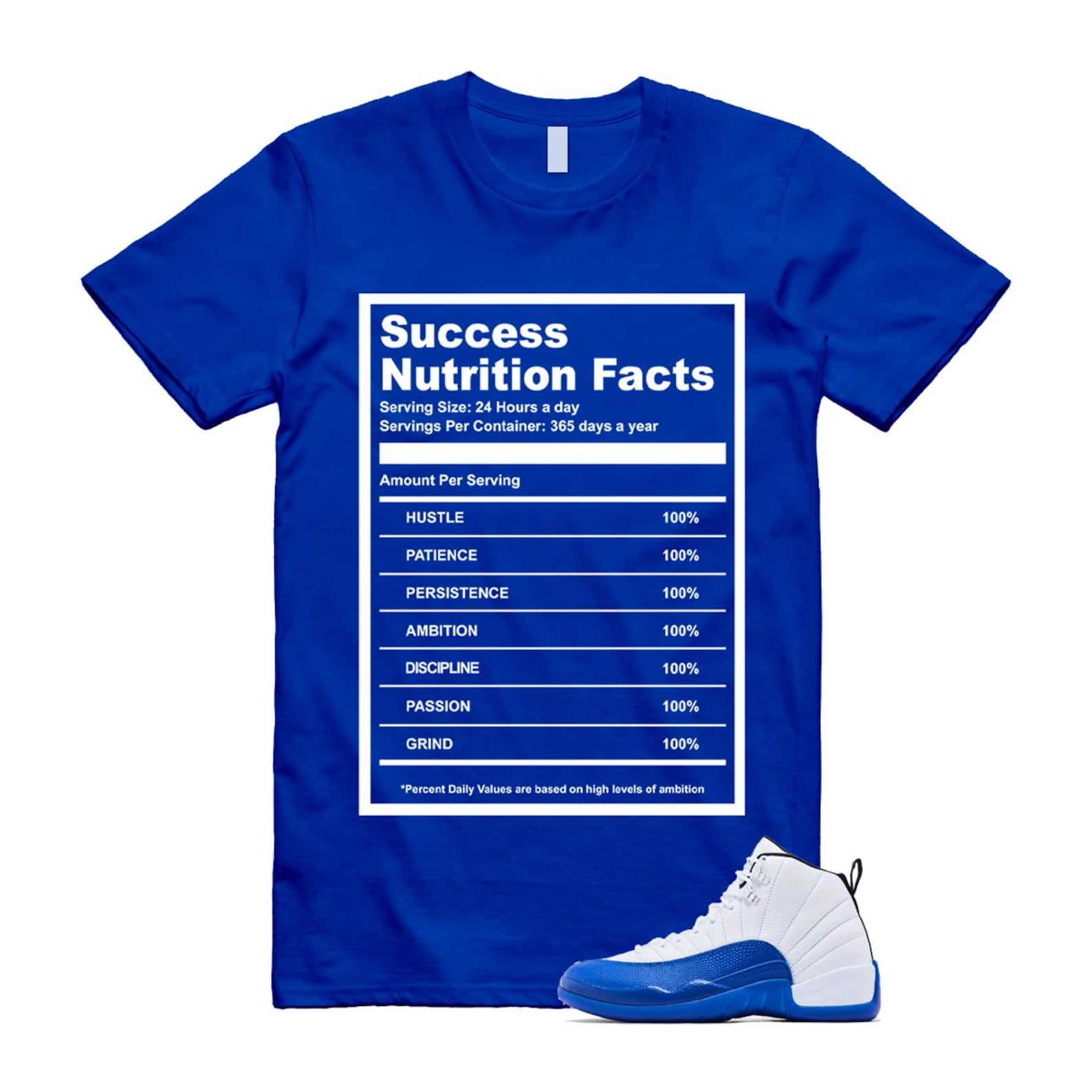 12 Blueberry Game Royal Blue White Black Shirt To Match Success T-Shirt 2024