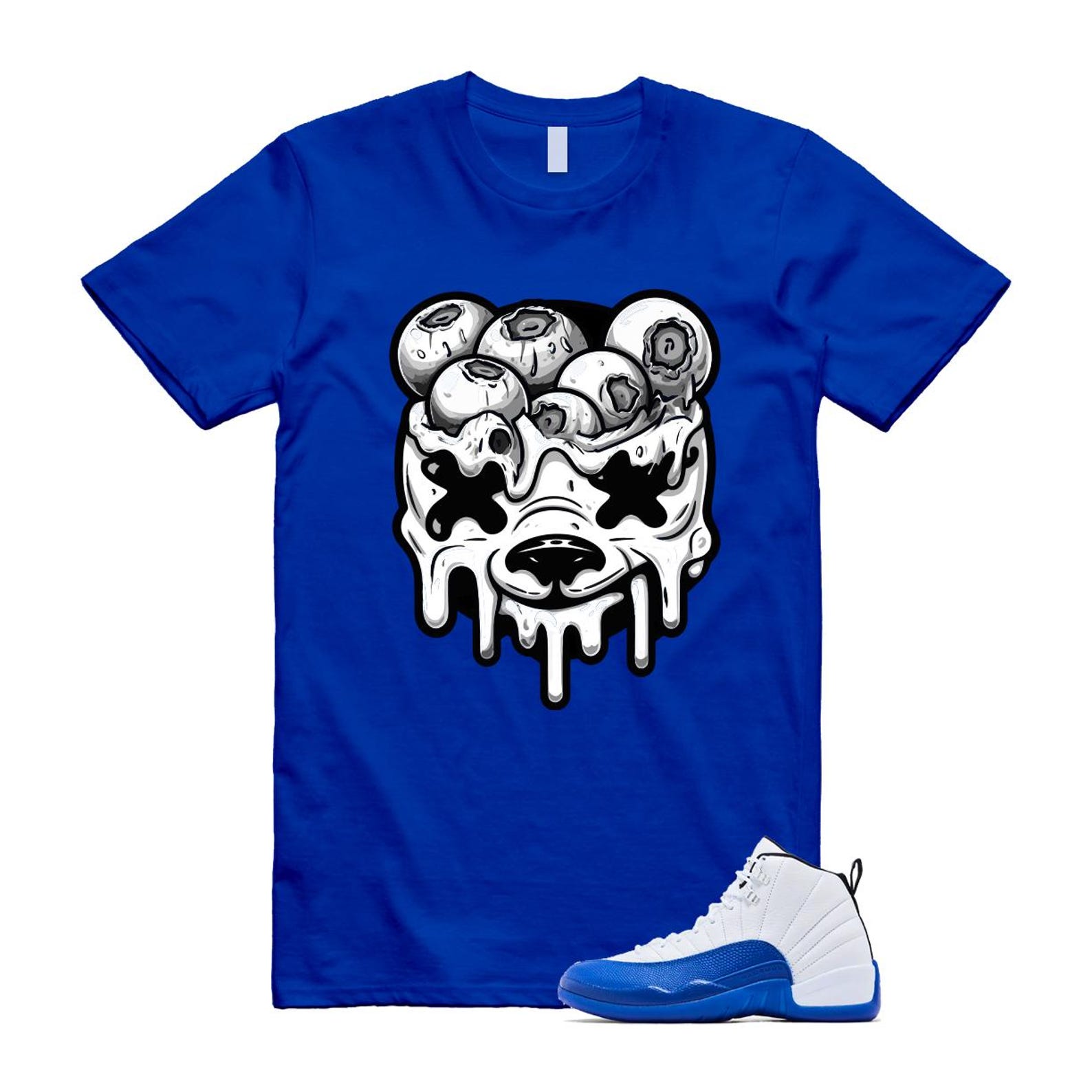 12 Blueberry Game Royal Blue White Black Shirt To Match Bear T-Shirt 2024