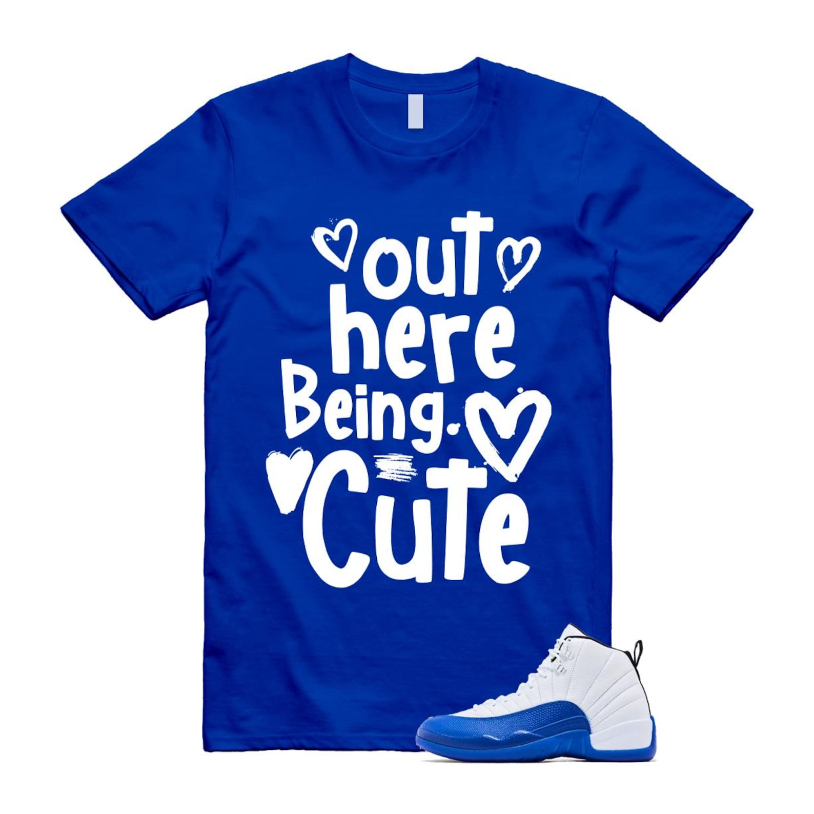 12 Blueberry Game Royal Blue White Black Shirt To Match Out Here Being Cute T-Shirt 2024